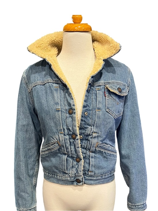 Levi's Jackets & Blazers - Vintage Levi s Woman-small Sherpa Lined Blue Jean Jacket
